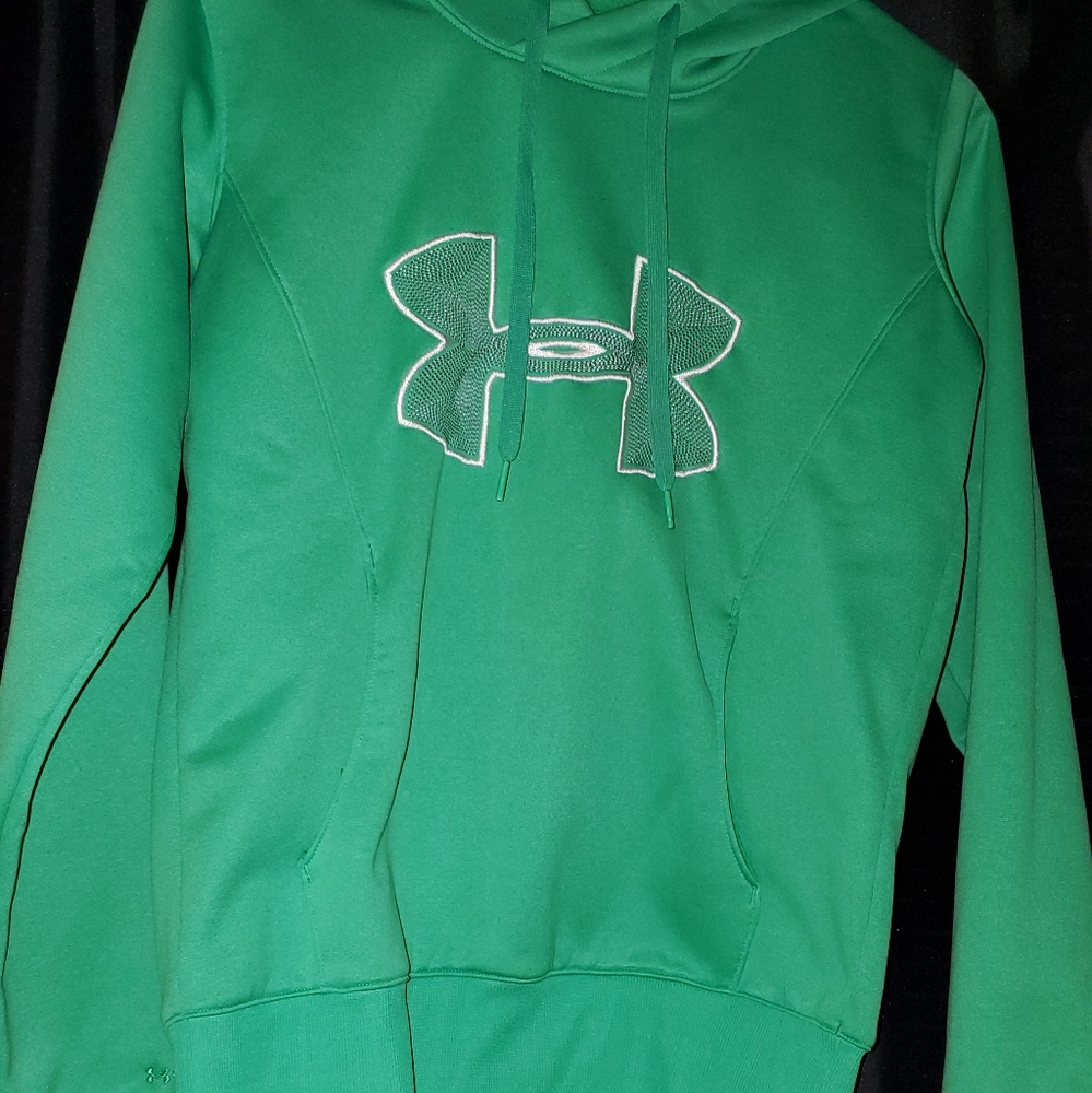 Under Armour Green Hoodie Hooded Sweatshirt